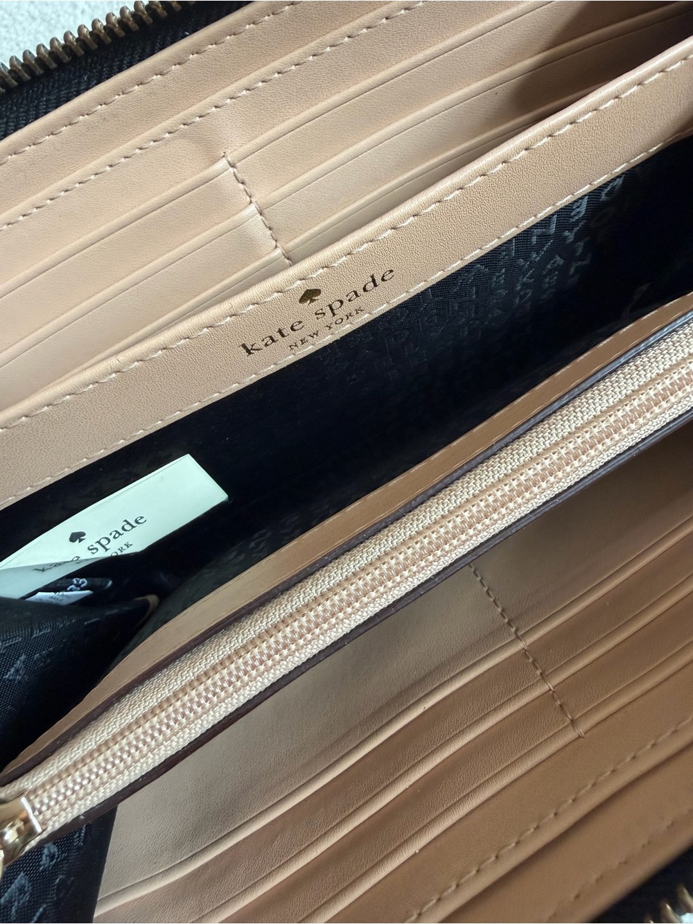 kate spade Black Zip-Around Leather Wallet - Picture 4 of 7
